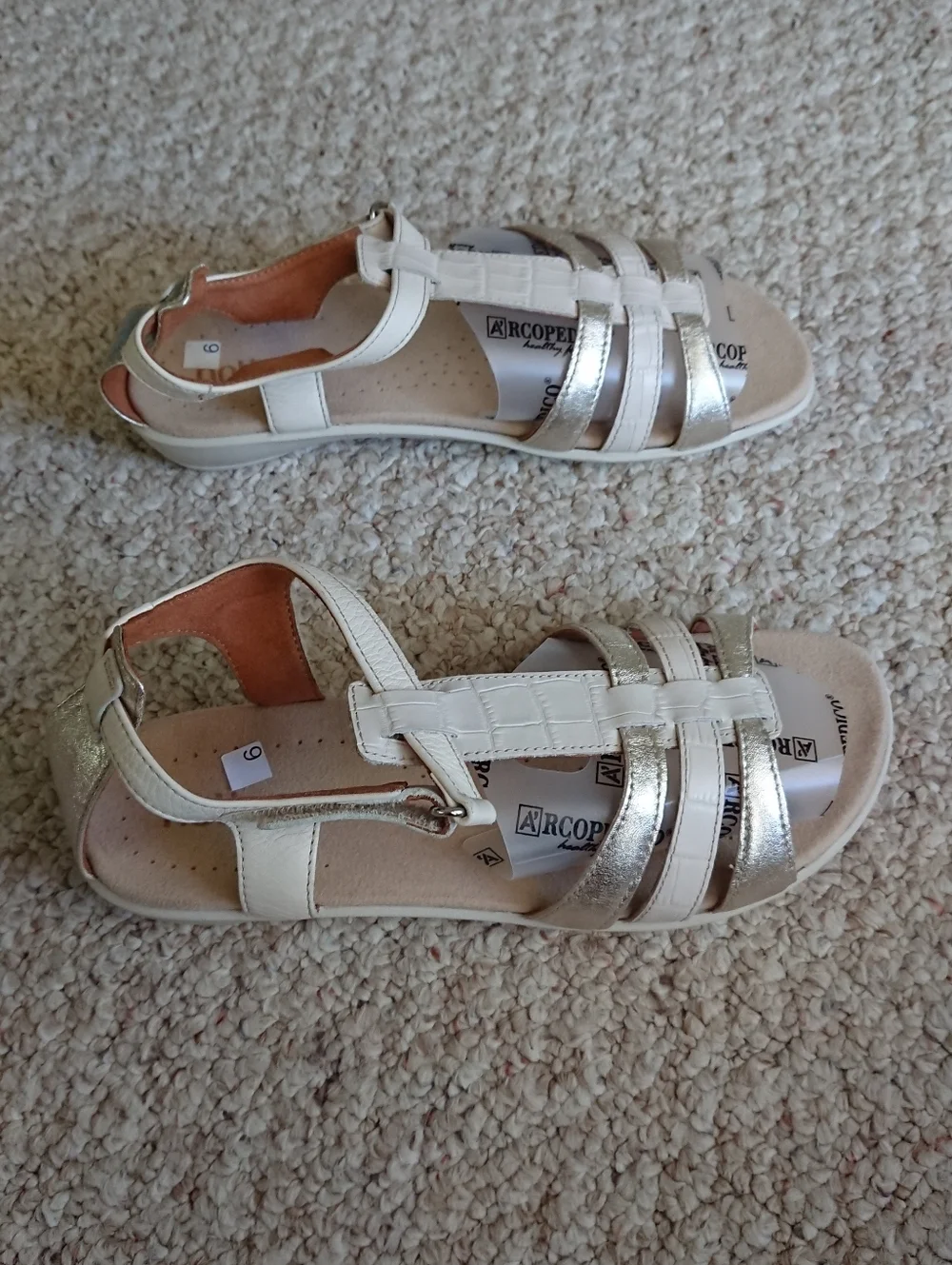 Hotter Solei gladiator interlaced leather strap Sandal size 6.5 Made in England